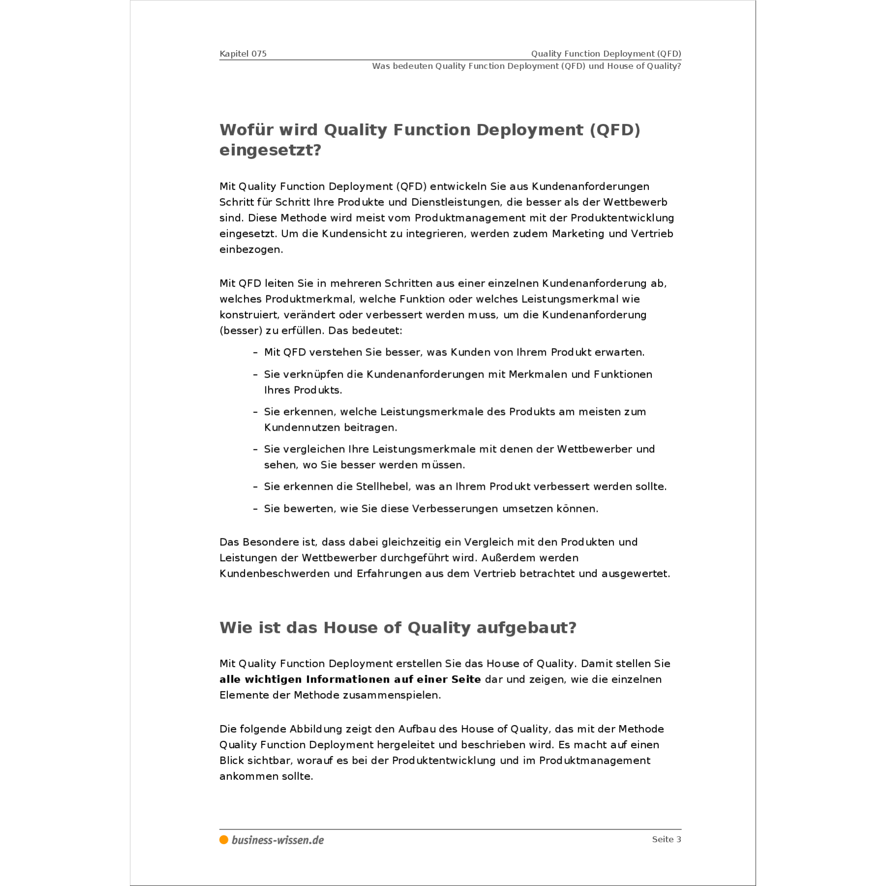 Quality Function Deployment (QFD) – Anleitung mit Vorlagen